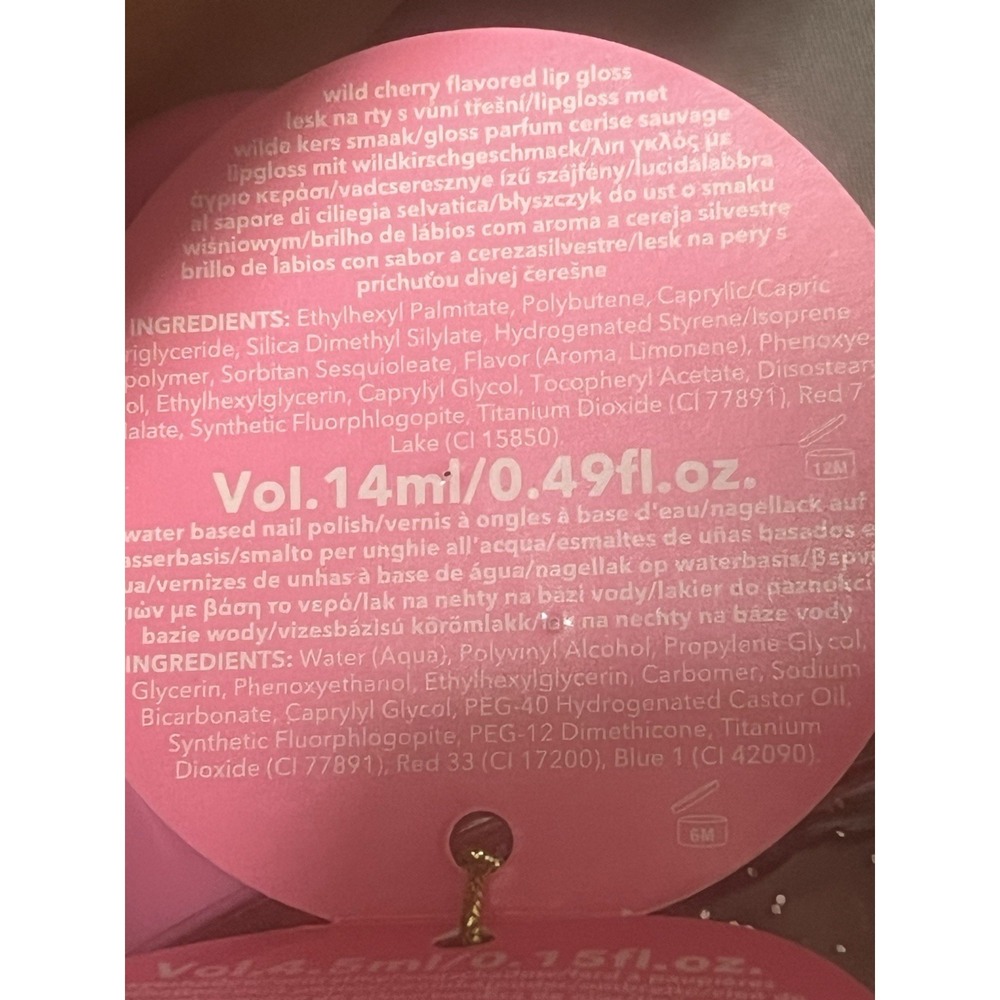 SEALED Claire's Initial M Water Bottle Makeup Set Birthday Christmas Valentine's - Picture 5 of 6